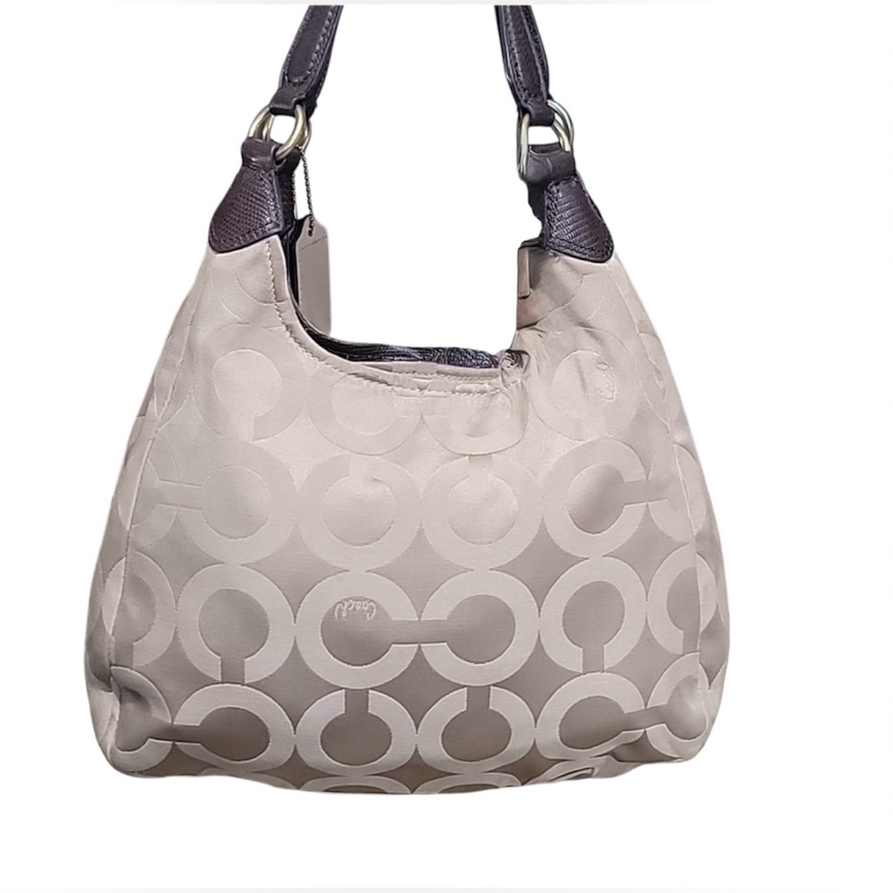 Coach Madison Maggie Op Art Sig C Shoulder Bag Silver Hardware - 2 Orig Hangtags - Picture 2 of 7